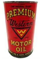 WESTERN PREMIUM MOTOR OIL IMPERIAL QUART CAN