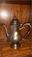 Brass teapot with some tarnish