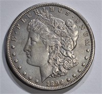 1892-CC MORGAN DOLLAR AU+