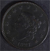 1827 LARGE CENT XF