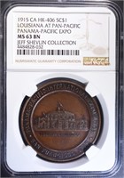 1915 CA HK-406 SO CALLED DOLLAR, NGC MS-63 BN