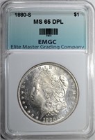 1880-S MORGAN DOLLAR EMGC GEM