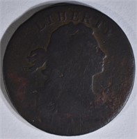 1796 DRAPED BUST “LIBERTY ERROR” LARGE CENT, G det