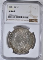 1901-O MORGAN DOLLAR, NGC MS-63