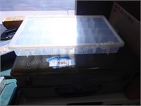 2 tackle boxes (1 w/ contents)