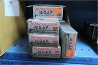9- Boxes Winchester .45 GAP 185-grain silver tip