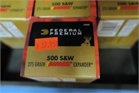 7- Boxes Federal Premium .500 S & W 275-grain