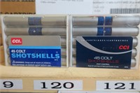 9- Boxes CCI .45 Colt shot shells