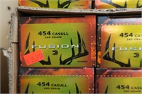 13- Boxes Fusion .454 Casull 260-grain cartridges