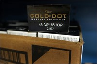 82- Boxes Speer Gold Dot .45 GAP 185-grain