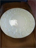 Cream colored plate platter