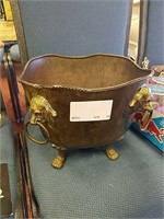 Hog handle bronze bucket