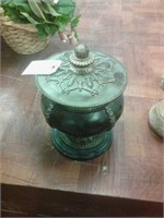 wooden vase with lid