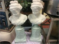 Pair of women busts
