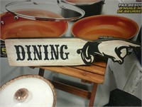 Wood "dining" sign