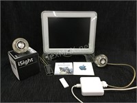 Apple Monitor w/ Adapter, Speakers, Camera