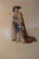 Antique hand coloured engraving,