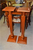 Pair of carved wooden pedestals,