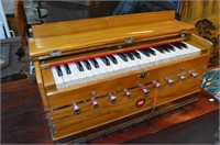 Indian Harmonium, traditional wooden keyboard