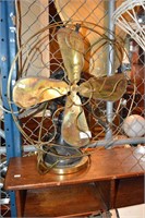Vintage Century brass & cast metal desk fan
