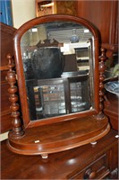 Antique mahogany toilet mirror,