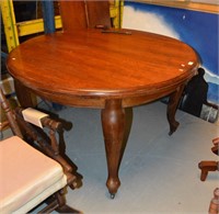 Queensland maple oval extension dining table