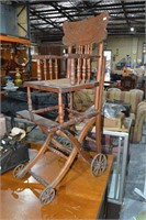 Edwardian metamorphic child's high chair,