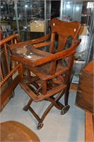 Vintage child's metamorphic high chair,