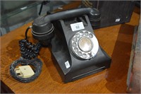 Vintage black bakelite style rotary dial