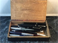 BOX LOT OF ASSORTED FOUNTAIN PENS X19