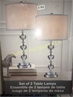 SET OF TABLE LAMPS $189 RETAIL