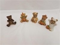 HOMECO GLASS COLLECTIBLES / WOODEN BEAR
