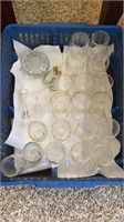 Lot of assorted gold rimmed glassware 50th anniv.