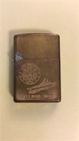 Vintage Zippo military lighter & assorted matches
