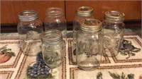 Lot of assorted mason jars & canning supplies