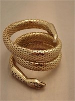 Whiting & Davis Golden Snake Serpent  Bracelet 3 C