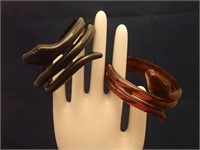 Vintage Pair of Plastic Snake Bracelets