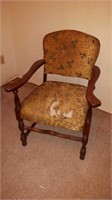 Antique  wood armchair