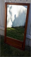 LARGE WOOD MIRROR