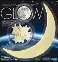 4M Glow In The Dark Large Moon and Stars