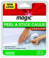 Magic Tub/Floor Peel & Stick Caulk, 1-1/4" x 5'