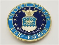 United States Air Force Brass Belt Buckle Enamel