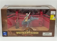 New Western Rodeo Champion Toy Set Bull & Chute