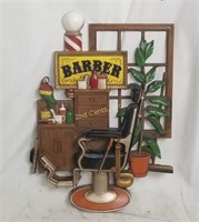 Burwood Products Hanging Wall Art Barber Shop