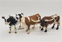 Lot Of 3 Schleich Cow & Steer Figures Germany