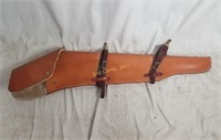Leather & Fur Rifle Gun Holster Western Scabbard