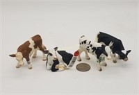 4 Small Schleich Cow Figures Germany