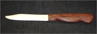 Carved Bone Knife W/ Wood Handle