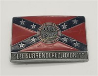 Confederate Belt Buckle Ole Reb Lee Surrendered