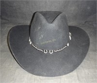 Cowboy Hat Montecarlo Black Horseshoe Band
